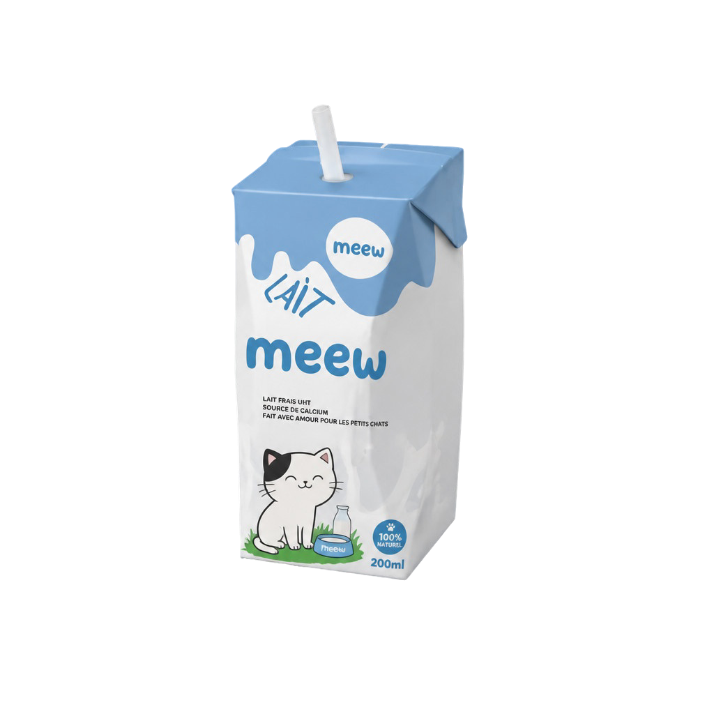 Brique de lait avec QR code